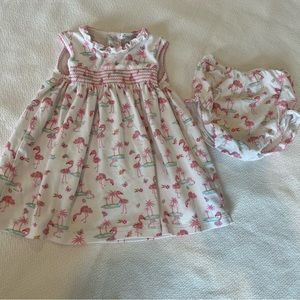 Kissy Kissy Flamingo dress and bloomers size 9mo